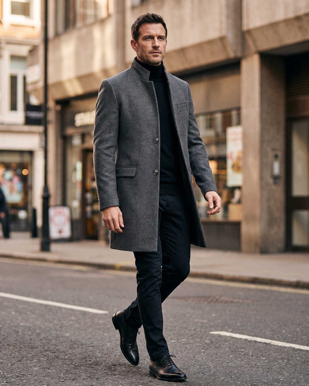 Lowell | Stand Collar Overcoat