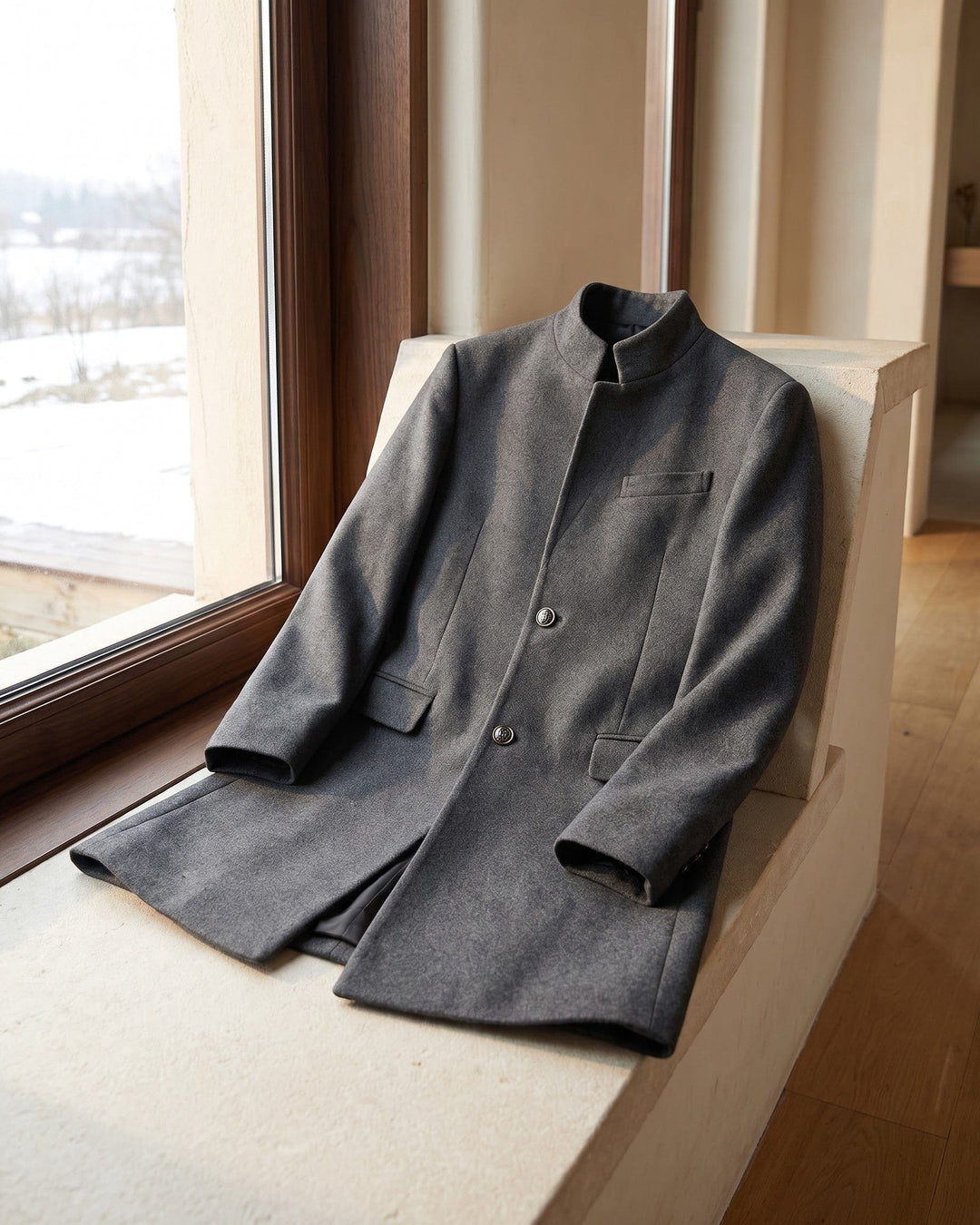 Lowell | Stand Collar Overcoat
