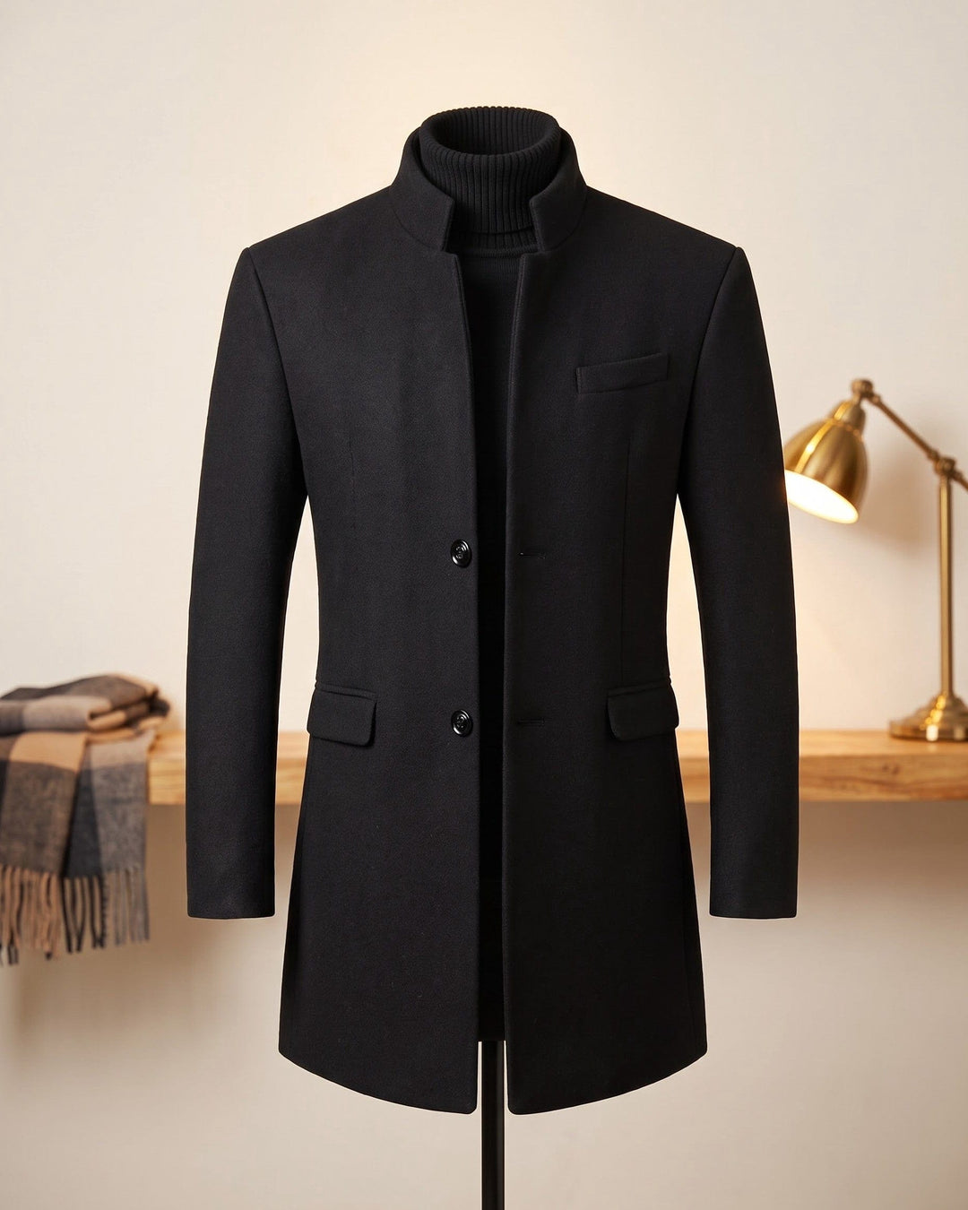Lowell | Stand Collar Overcoat