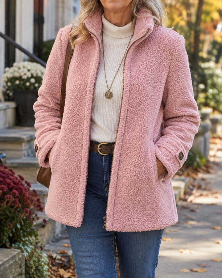 Naomi | Stand Collar Zip Jacket