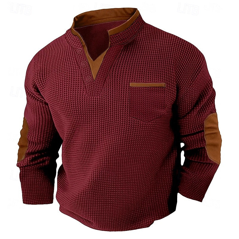 Raymond | Textured Long-Sleeve Henley