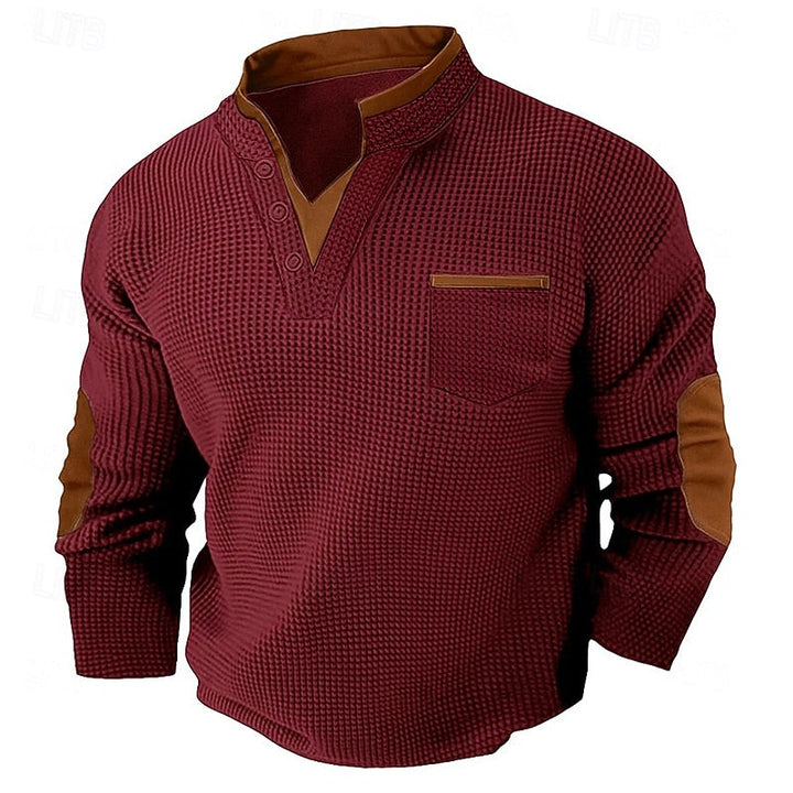 Raymond | Textured Long-Sleeve Henley