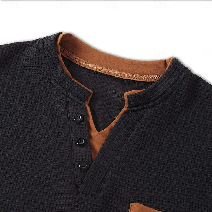 Raymond | Textured Long-Sleeve Henley