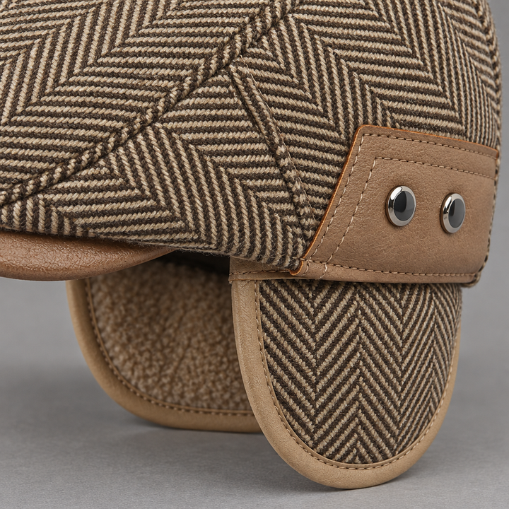 Graham | Vintage Herringbone Flat Cap