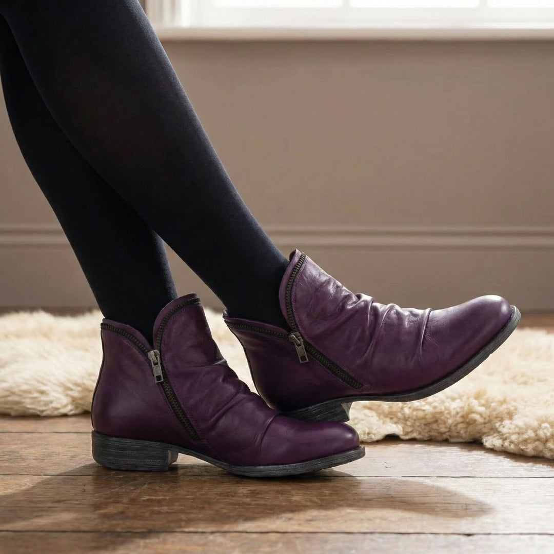 Delaney | Textured Comfort Ankle Boots