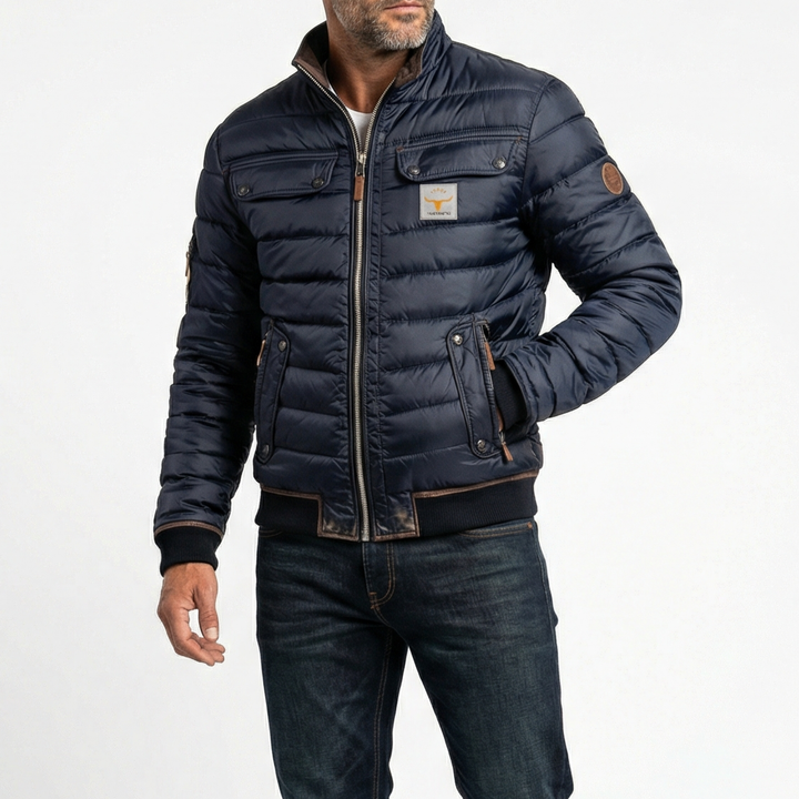 Grayson | Vintage-Style Contrast Collar Jacket