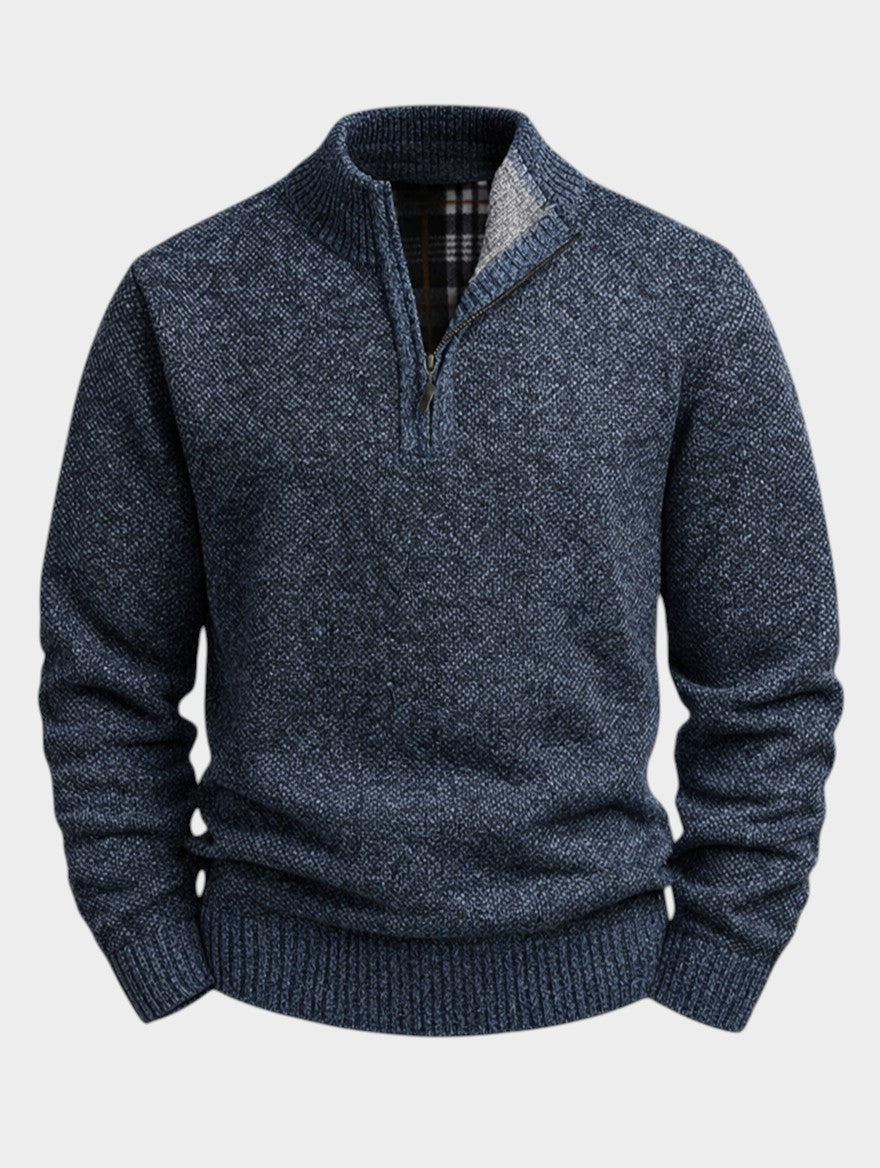 Lawrence | Fleece-Lined Half-Zip Sweater