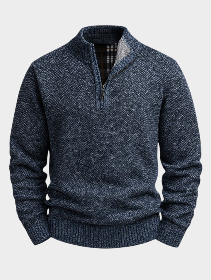 Lawrence | Fleece-Lined Half-Zip Sweater