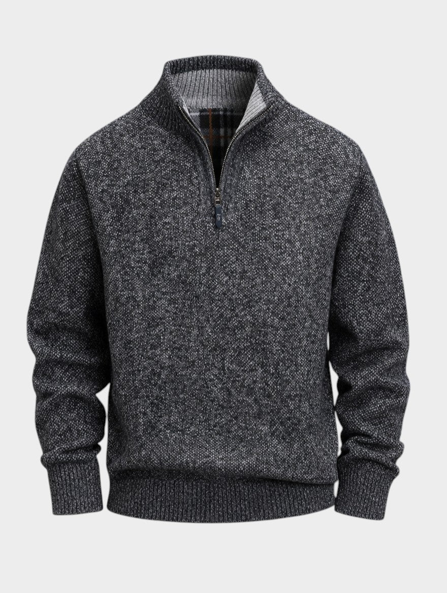 Lawrence | Fleece-Lined Half-Zip Sweater