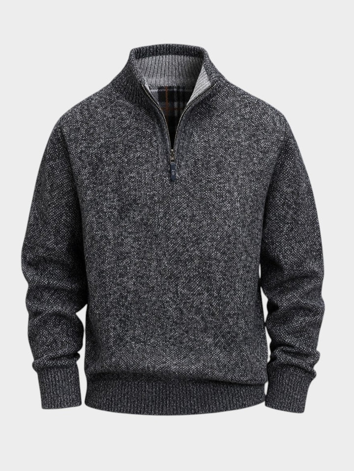 Lawrence | Fleece-Lined Half-Zip Sweater