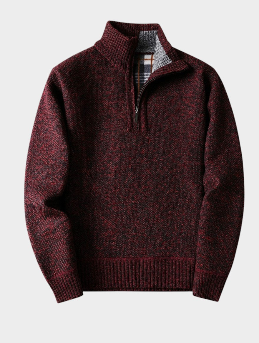 Lawrence | Fleece-Lined Half-Zip Sweater