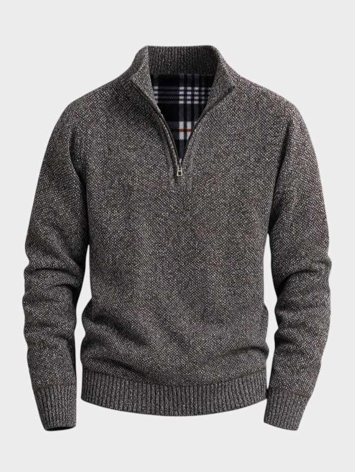 Lawrence | Fleece-Lined Half-Zip Sweater
