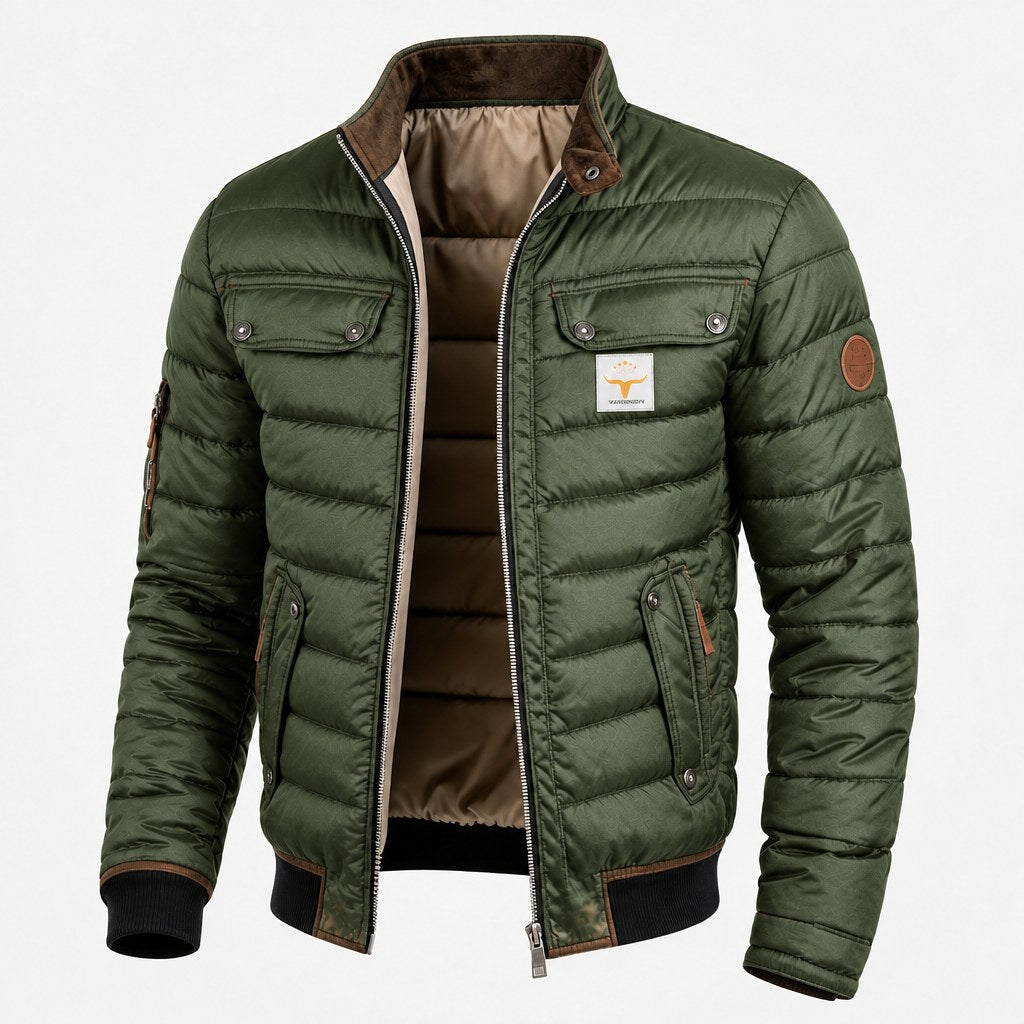 Grayson | Vintage-Style Contrast Collar Jacket