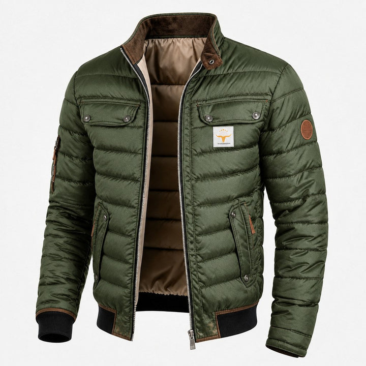 Grayson | Vintage-Style Contrast Collar Jacket