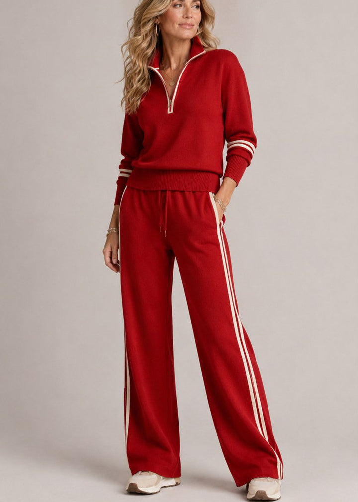 Lorraine | Effortless Comfort Half-Zip &amp; Wide-Leg Set