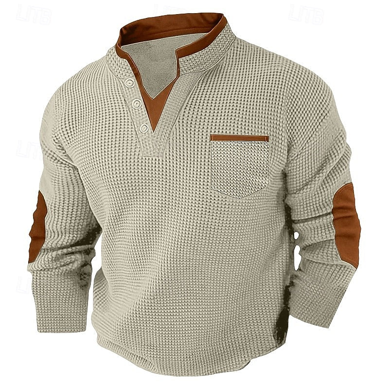 Raymond | Textured Long-Sleeve Henley