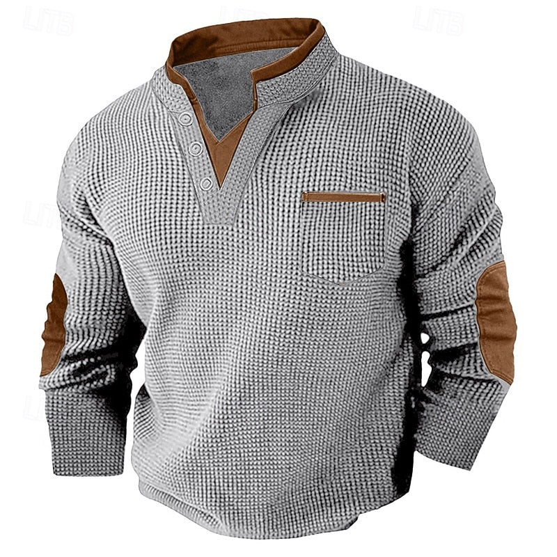 Raymond | Textured Long-Sleeve Henley