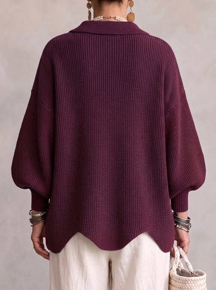 Joanna | Oversized Collared Button Cardigan