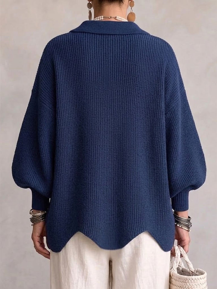 Joanna | Oversized Collared Button Cardigan