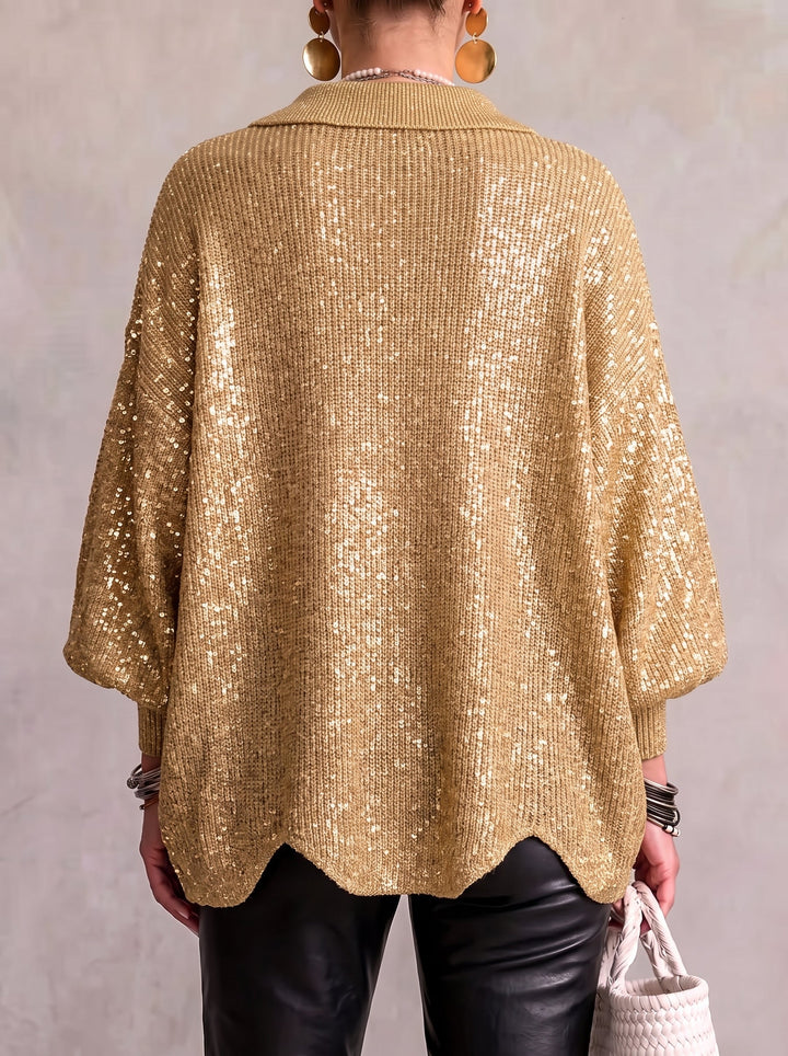 Joanna | Oversized Collared Button Cardigan