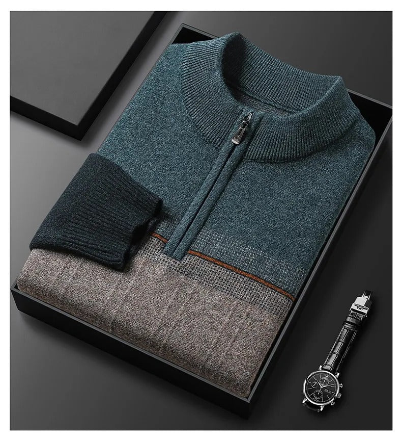 Theodore | Colorblock Half-Zip Sweater