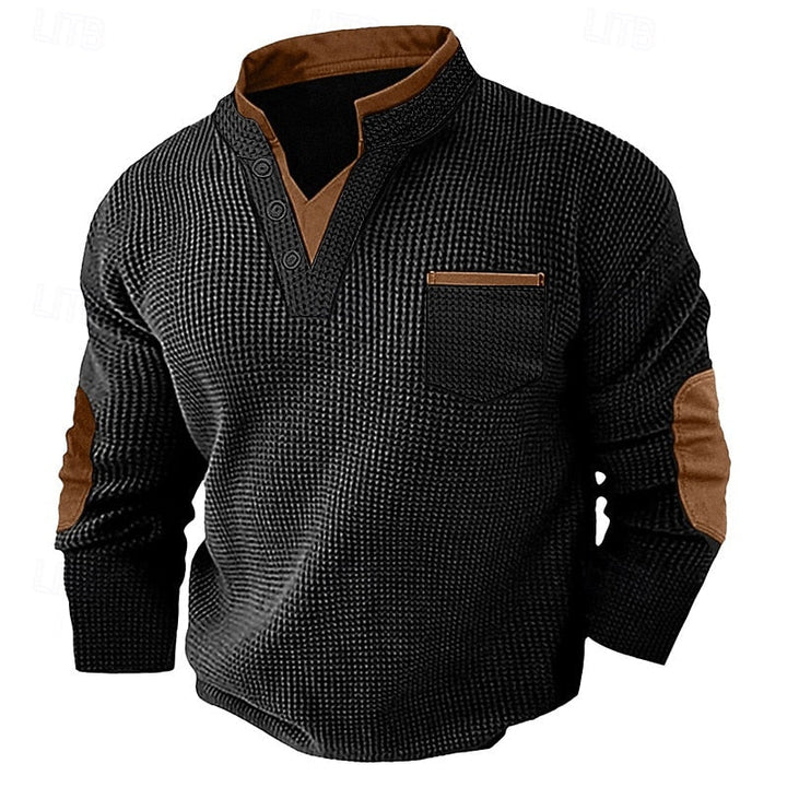 Raymond | Textured Long-Sleeve Henley