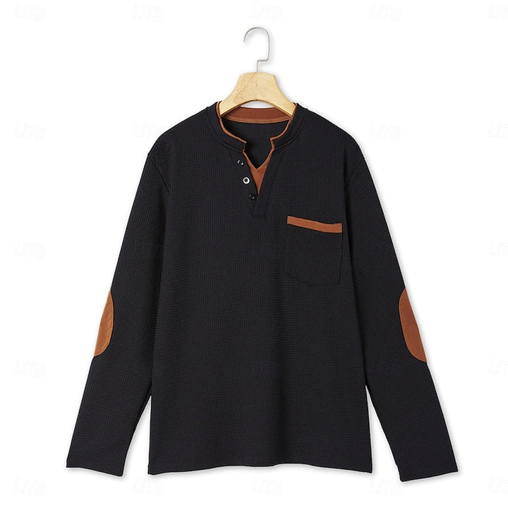 Raymond | Textured Long-Sleeve Henley