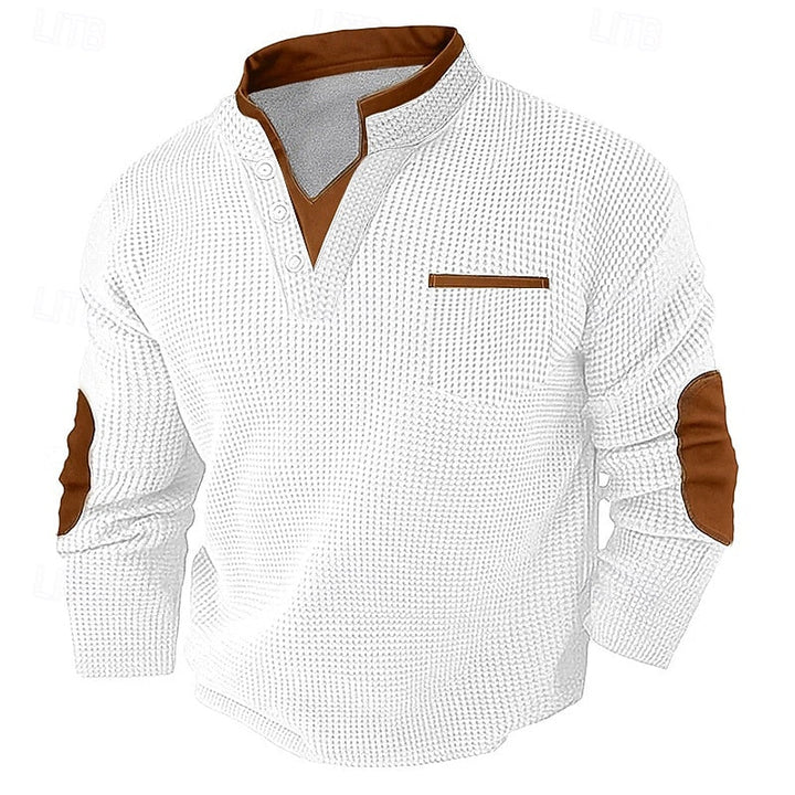 Raymond | Textured Long-Sleeve Henley