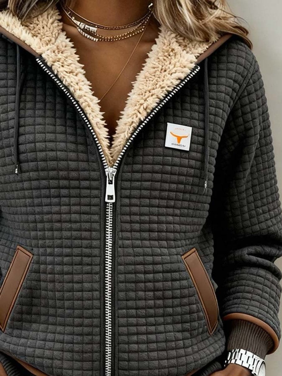 Nora | Quilted Hooded Zip Jacket